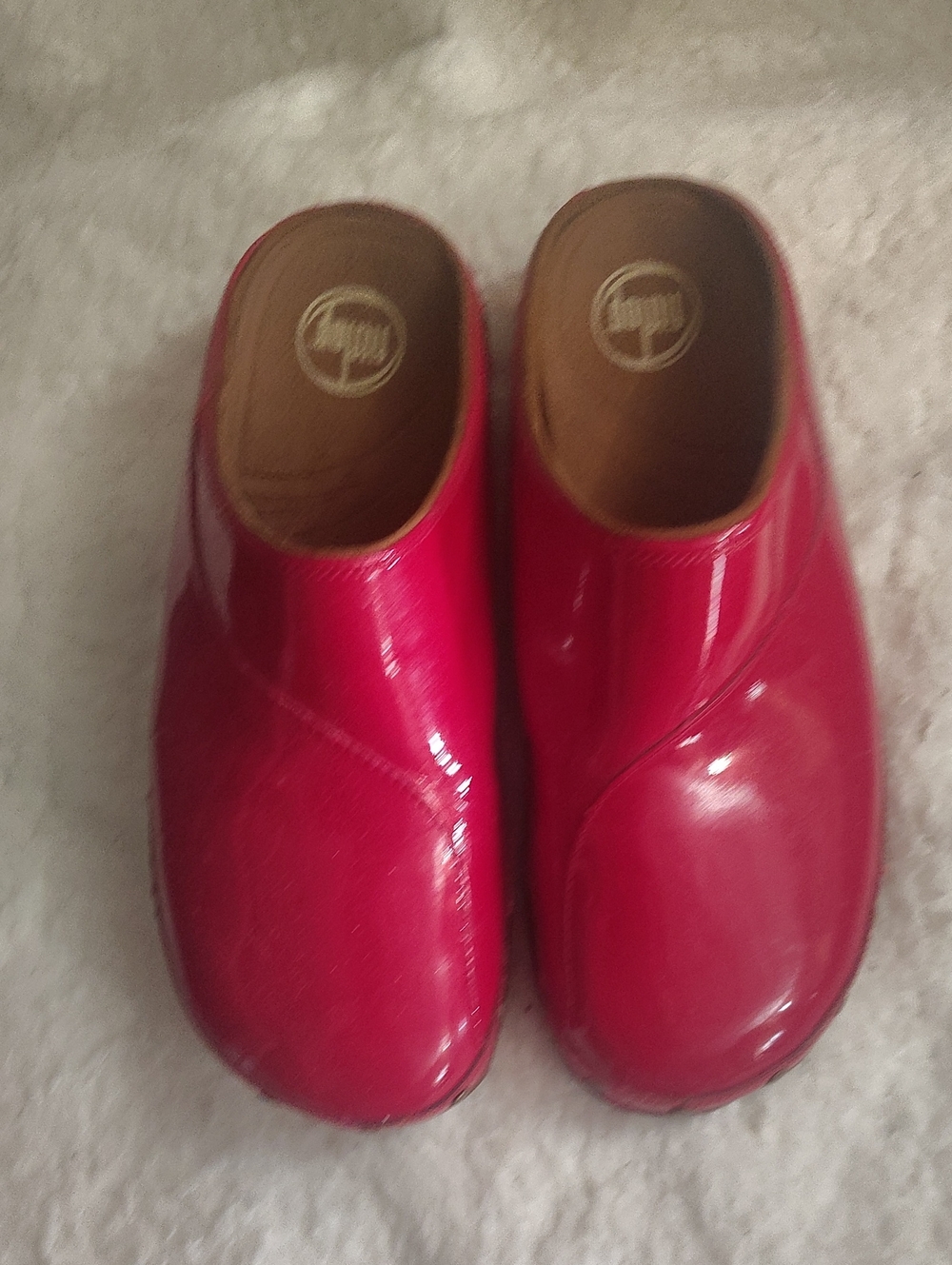 Bright Pink Patent Slip-On Clogs